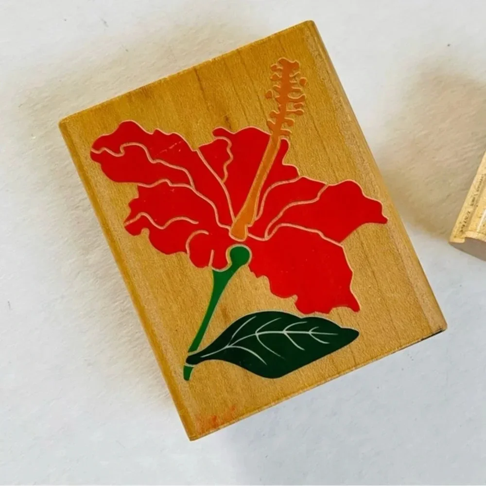 Floral Garden Rubber Stamp Wooden Mounted Scrapbooking Art Crafts‎ Stamping